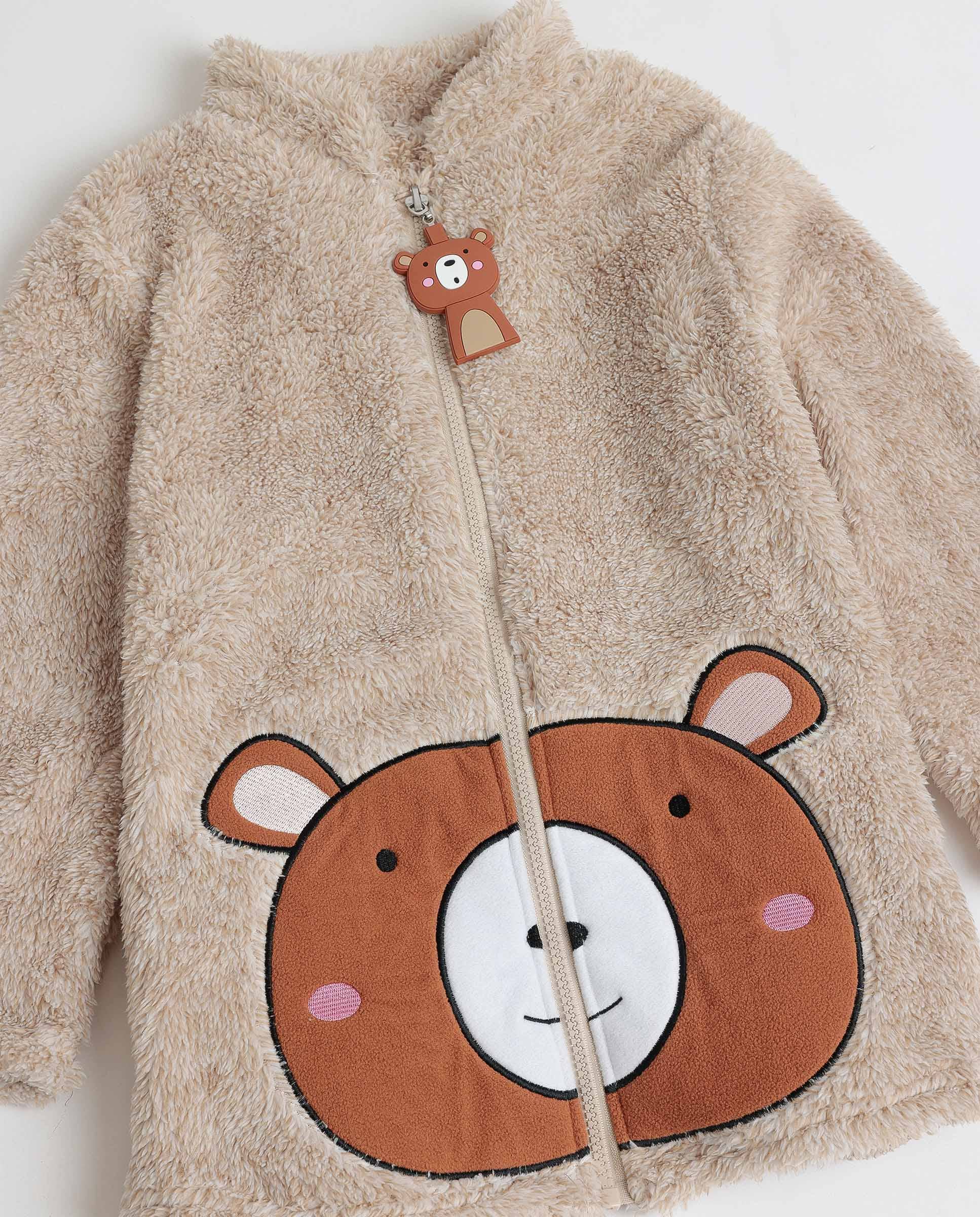 BEIGE Peignoir famille ours pour filles en vente sur Faire2
