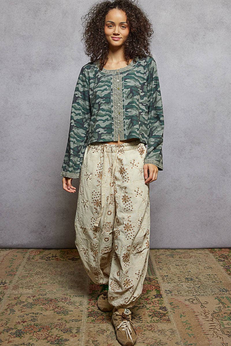 Pol Clothing - Wholesale Knit Top - Women's - Round neck long sleeve animal print rib knit top9