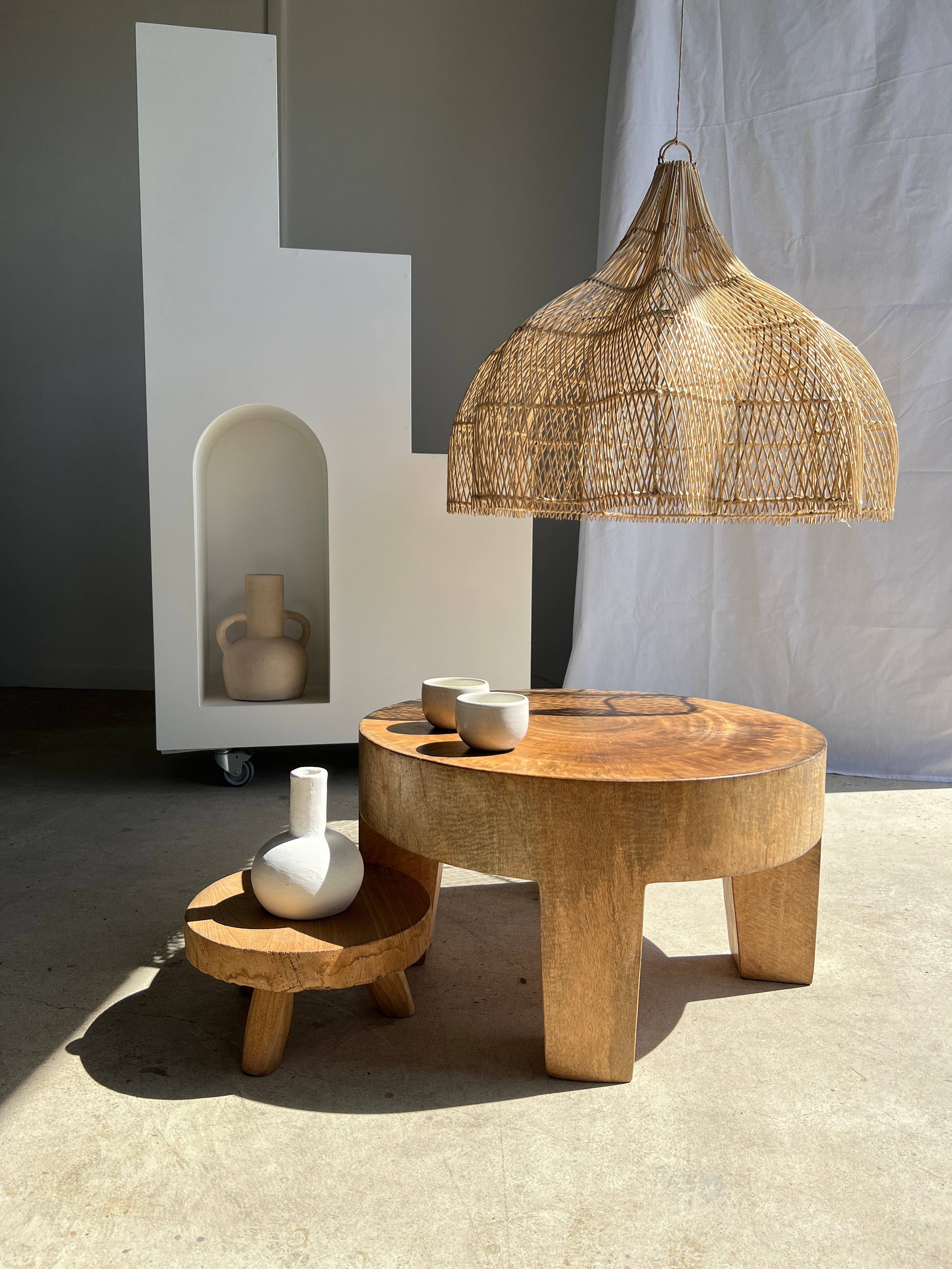 Office Objets - Wholesale Chandelier/Hanging Light - Pendant light, flower-shaped rattan fixture, tulip, corolla H:80cm D80cm74