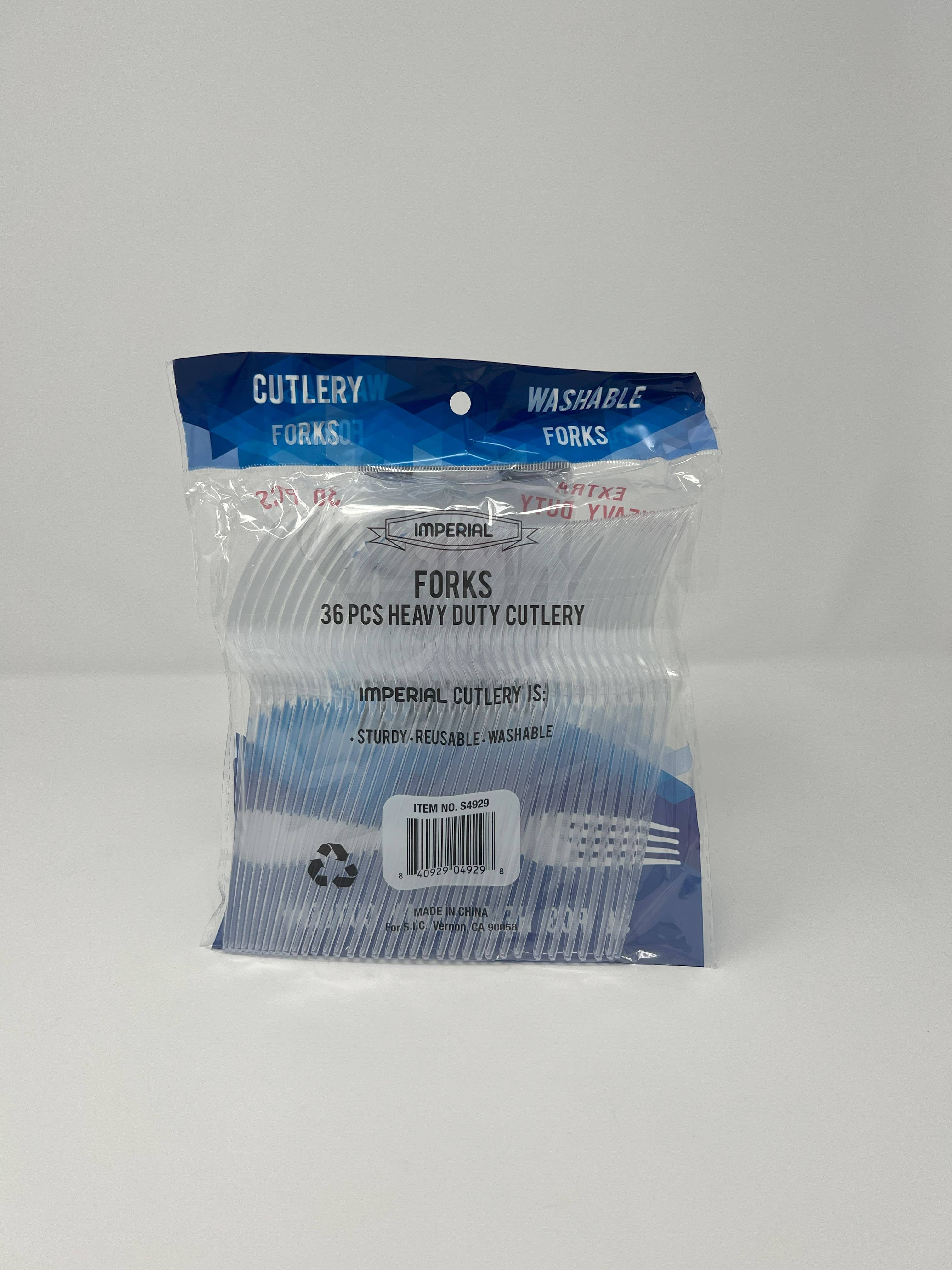 USA HomeMax - Wholesale Assorted cutlery set - Imperial Heavy Duty 36 Pcs Forks Cutlery Sturdy Reuseable 1