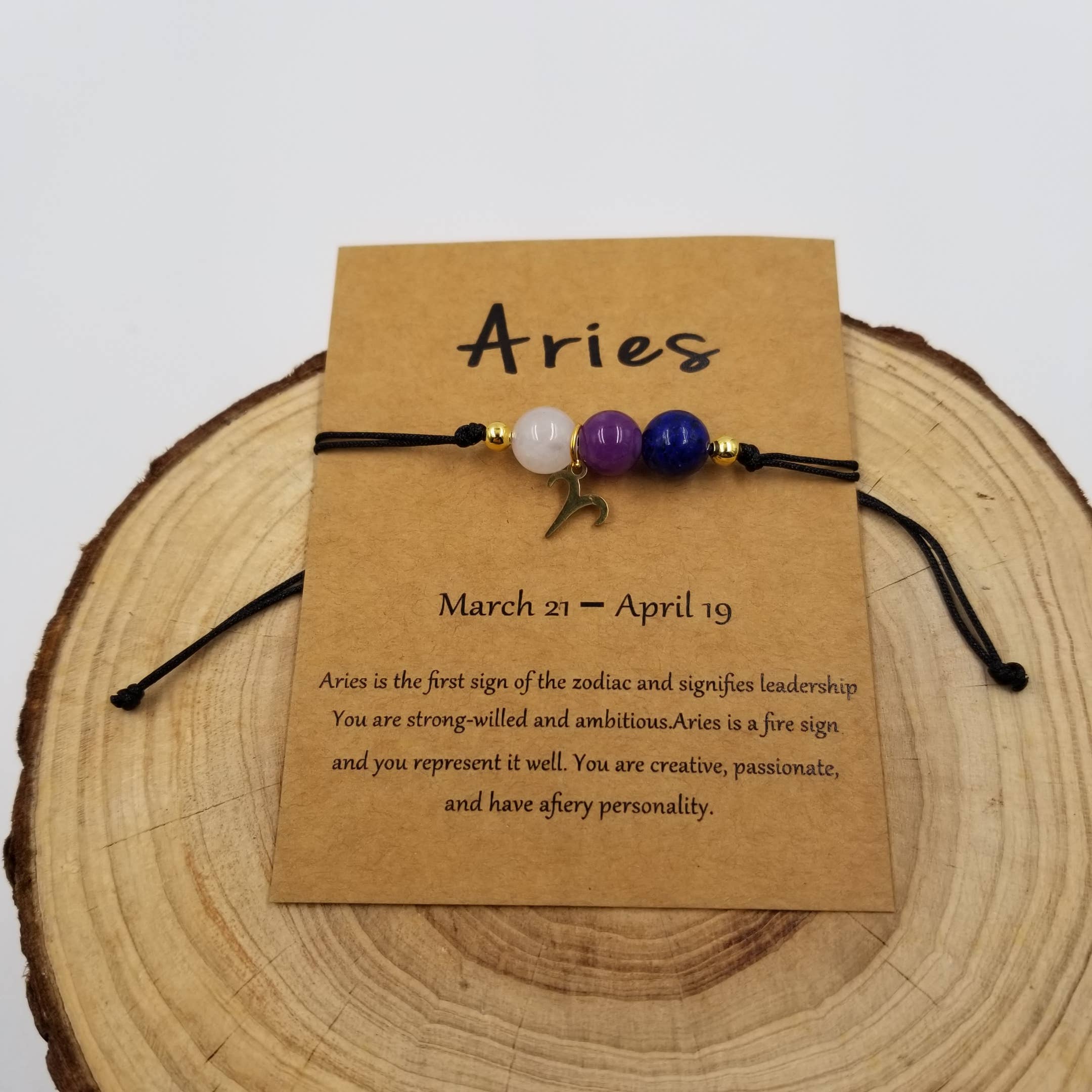 CHAKRA JEWELRY - Wholesale Beaded bracelet - Natural Stone Chakra Bead Constellation Bracelet with Card5
