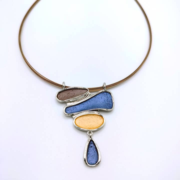 Captiva Blu Jewelry - Wholesale Pendant/Charm Necklace - Multi Colors Necklace 42861Brown
