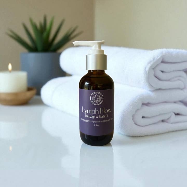 Manifest Wellness - Wholesale Bath/Body Oil - Lymph Flow Herbal Infused Massage & Body Oil 4oz1