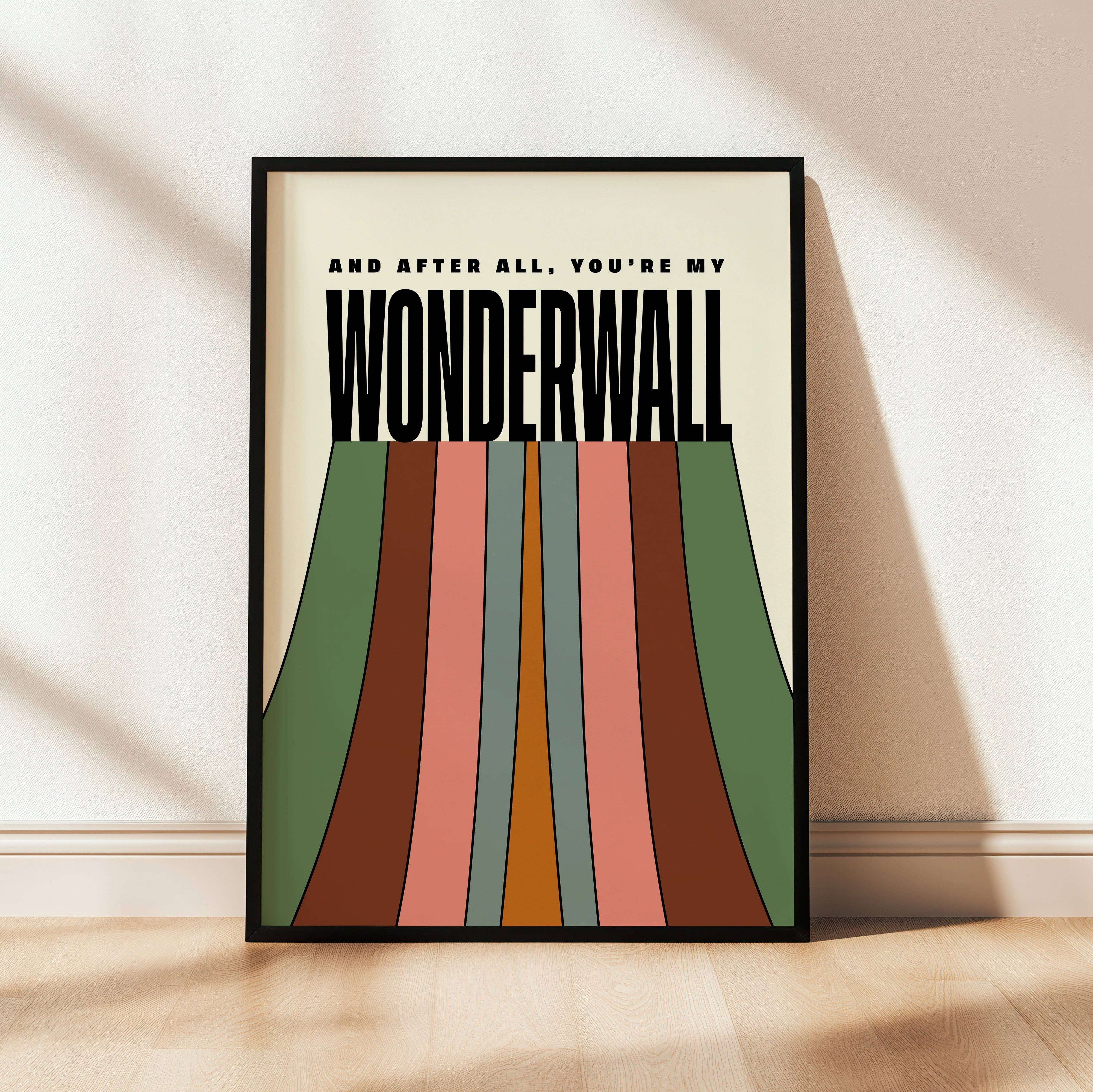 Twisted Rebel Designs - Wholesale Art Print - Wonderwall Oasis Music Print2