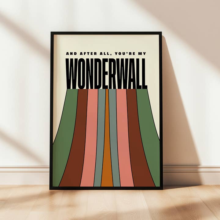Twisted Rebel Designs - Wholesale Art Print - Wonderwall Oasis Music Print2