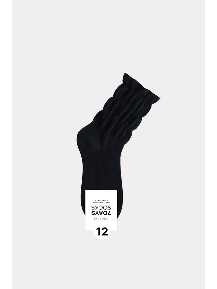 7DAYSSOCKS - Wholesale Socks - Women's - Women's Crew Daily Non Binding Shirring Solid Socks9