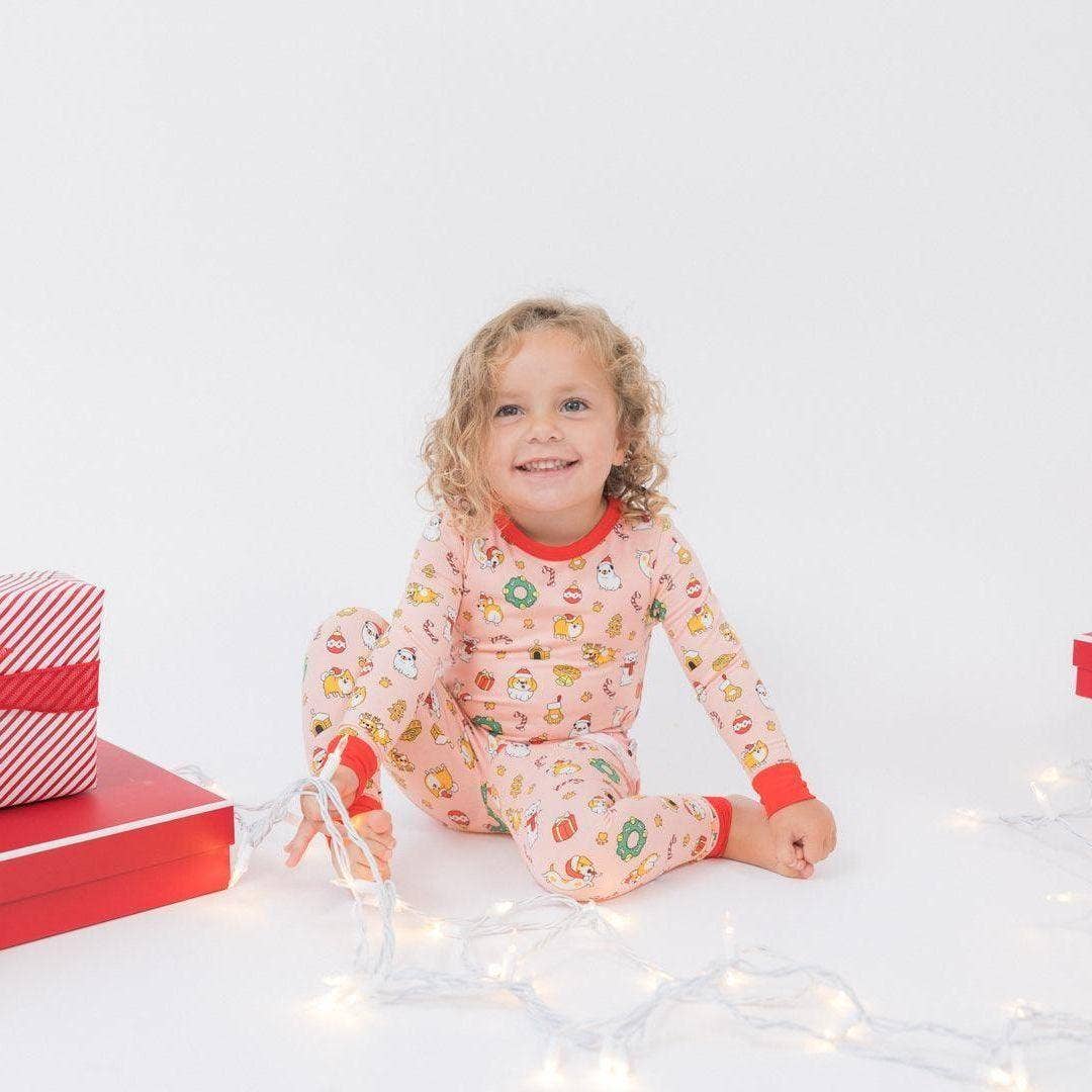 Coconut Pops - Wholesale Sleepwear Set - Kids - The Madison in Christmas Dogs2