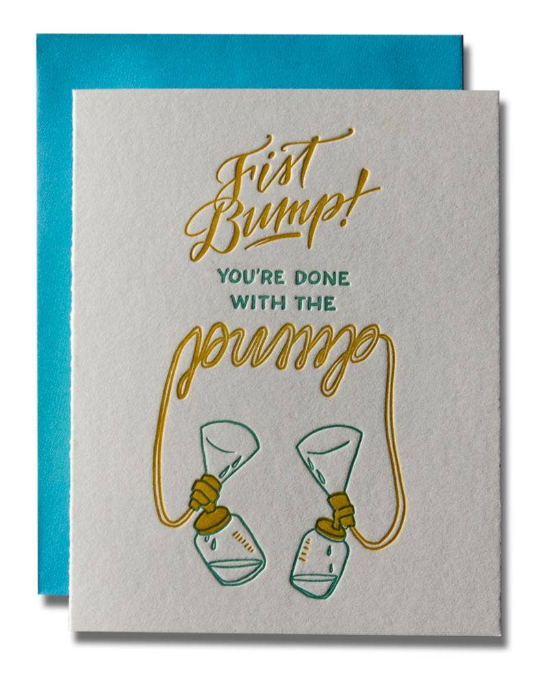 Ladyfingers Letterpress - Wholesale Baby Card - Fist Bump Parenting Card0