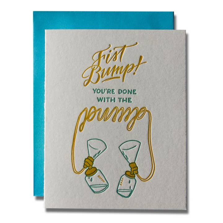 Ladyfingers Letterpress - Wholesale Baby Card - Fist Bump Parenting Card