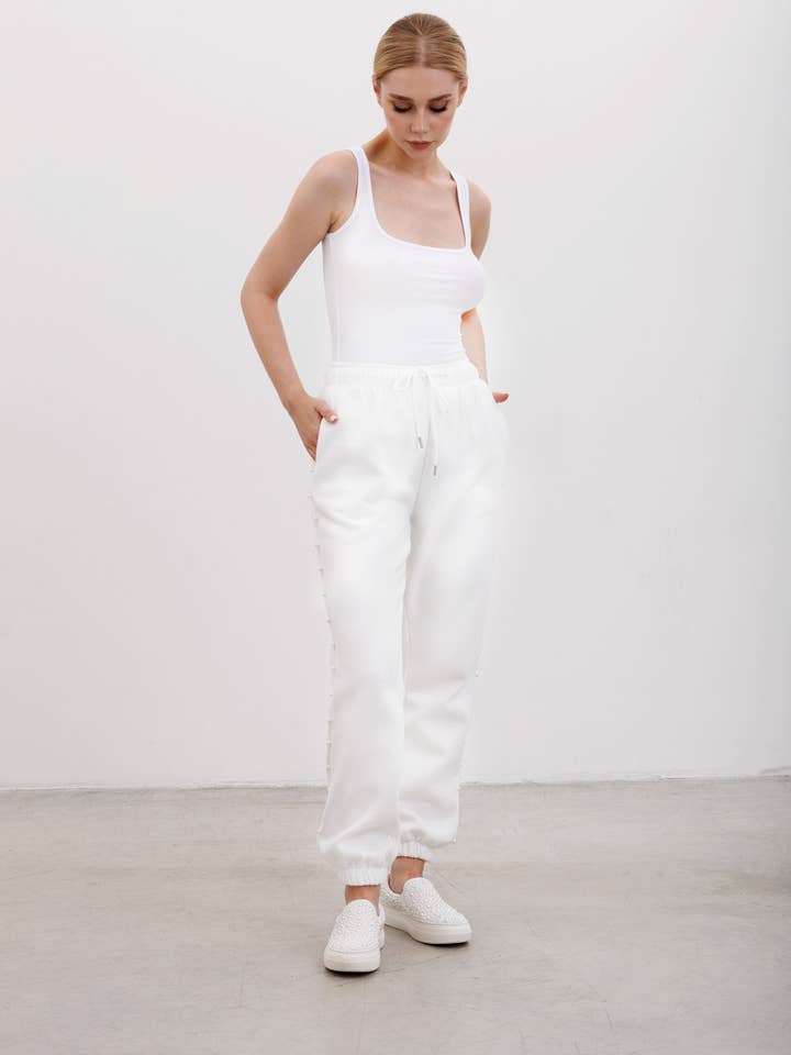 Heirloom Bridal Company - Wholesale Athletic sweatpants/jogging bottoms – Women's - Pearl Sweatpants 1