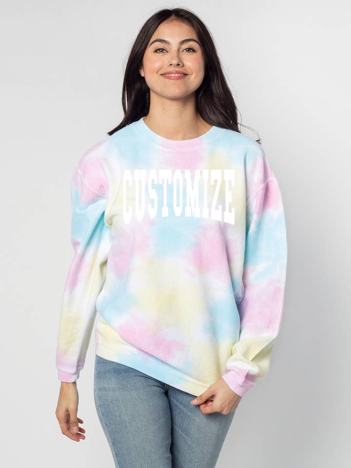 chicka-d - Wholesale Graphic Sweatshirt - Women's - The Original Custom Graphic Corded Crew, Jumbo Squeeze16