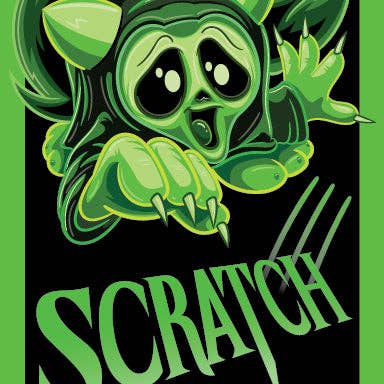 Scratch (STAB parody) 4x6 Postcard for wholesale by Squaredy Cats