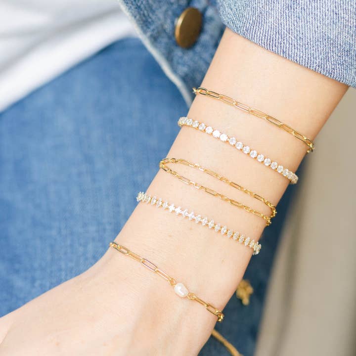 Splendid Iris - Wholesale Link & Chain Bracelet - Double Link Chain Pulley Bracelet