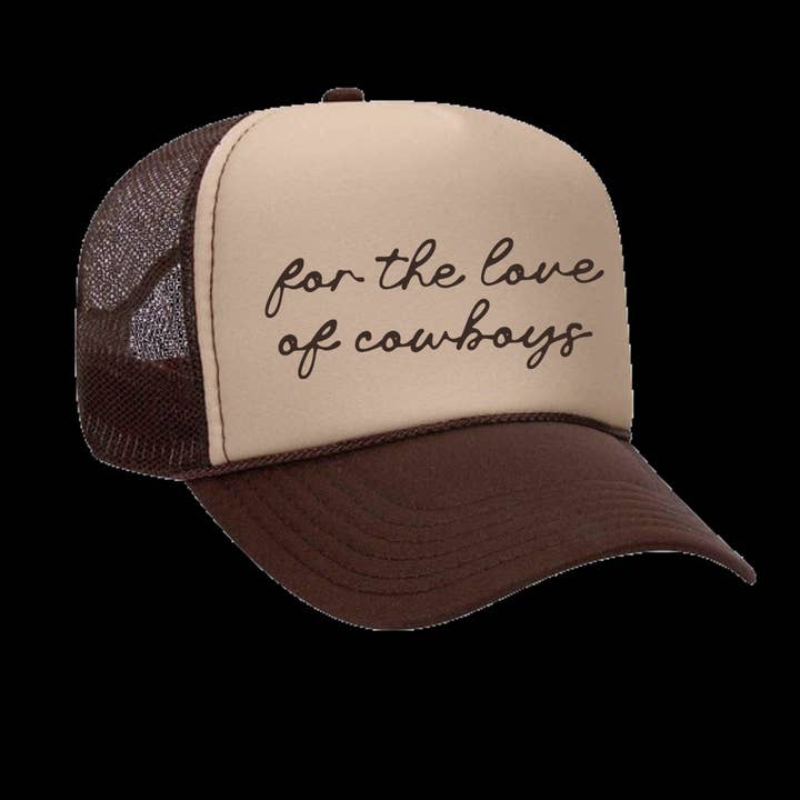 Rodeo Hippie - Wholesale Trucker Hat - Women's - FOR THE LOVE OF COWBOYS TRUCKER HAT BROWN/TAN0