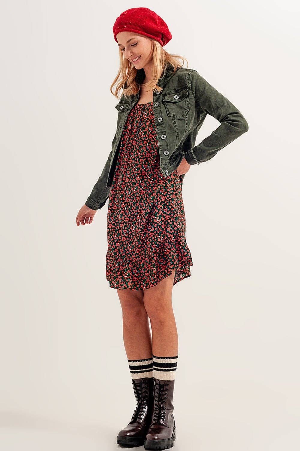 verde Jaqueta jeans slim em verde para venda a revendedores na Faire5