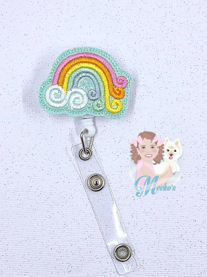 Carretel de crachá intercambiável arco-íris para enfermeiros e professores por atacado de Meeko’s Must Haves