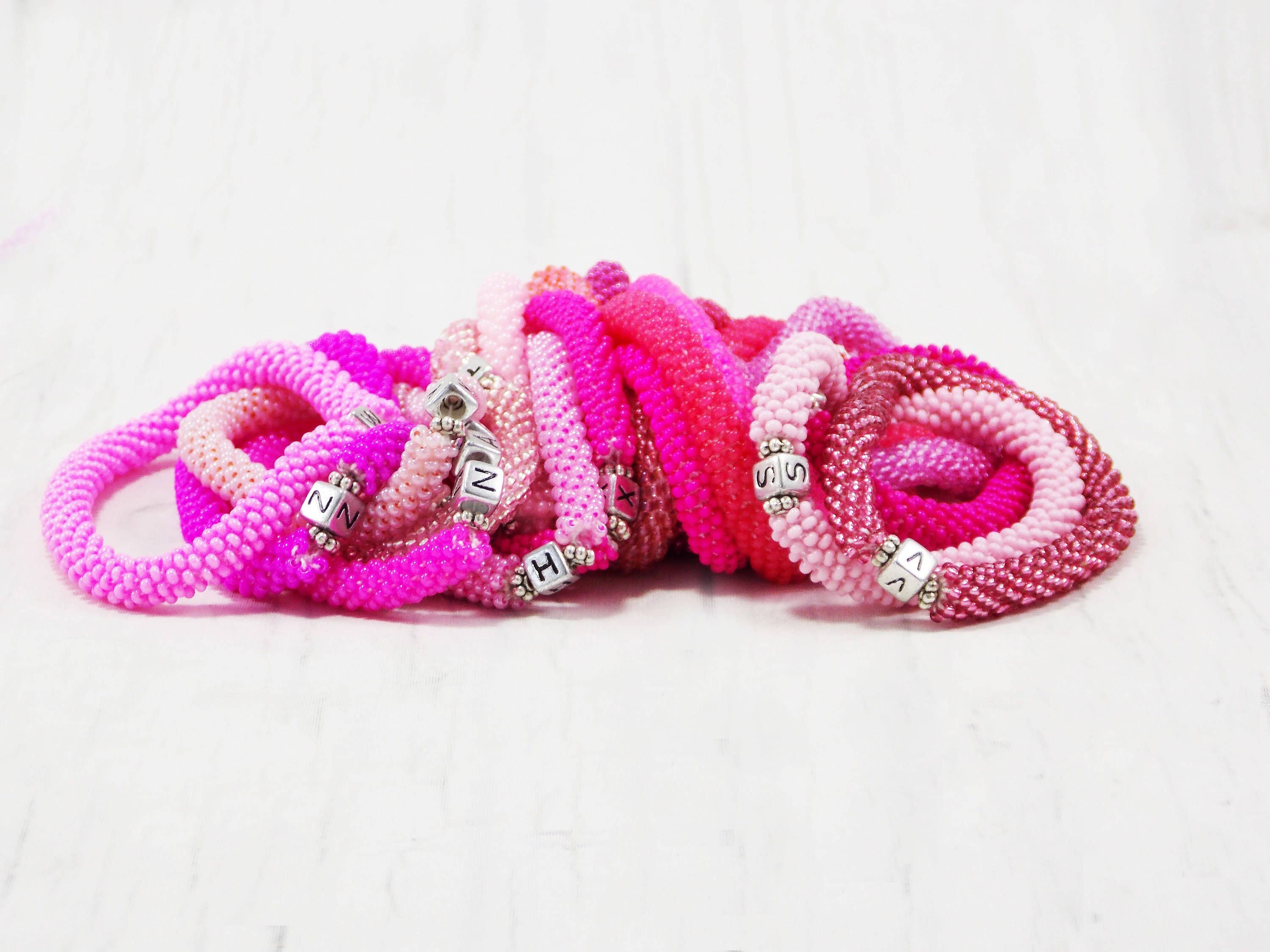 Ninolia – wholesale Beaded bracelet – Custom Word Beaded Bracelet Pink Boho Stack Personalized Jewelry Mama Mom Wifey Mother’s Day Gift for Women or Teen Girls. Choose Your Color8