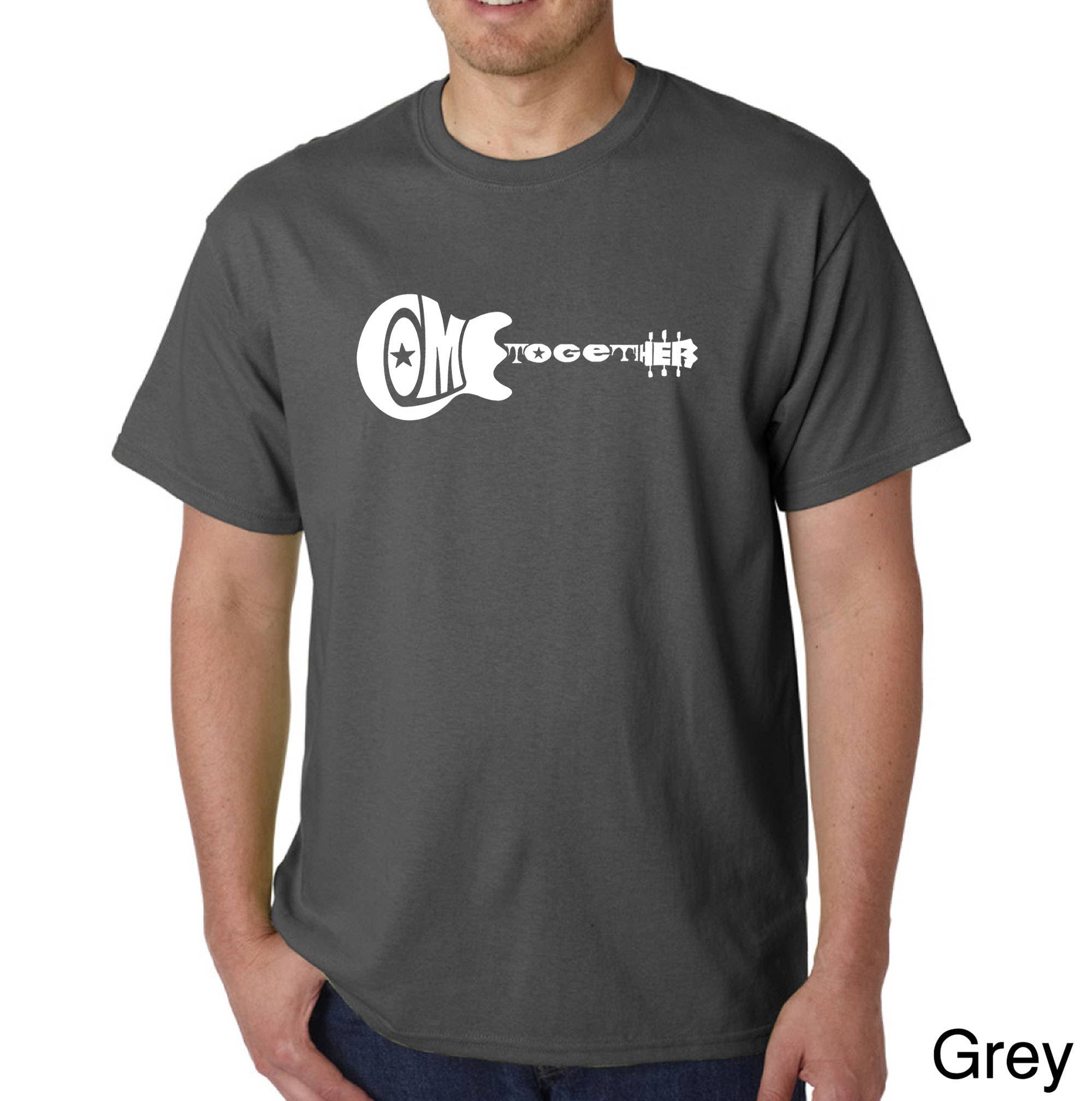 LA Pop Art - Wholesale Screen Printed T-Shirt - Men's - LA Pop Art Men's Word Art T-shirt - COME TOGETHER5