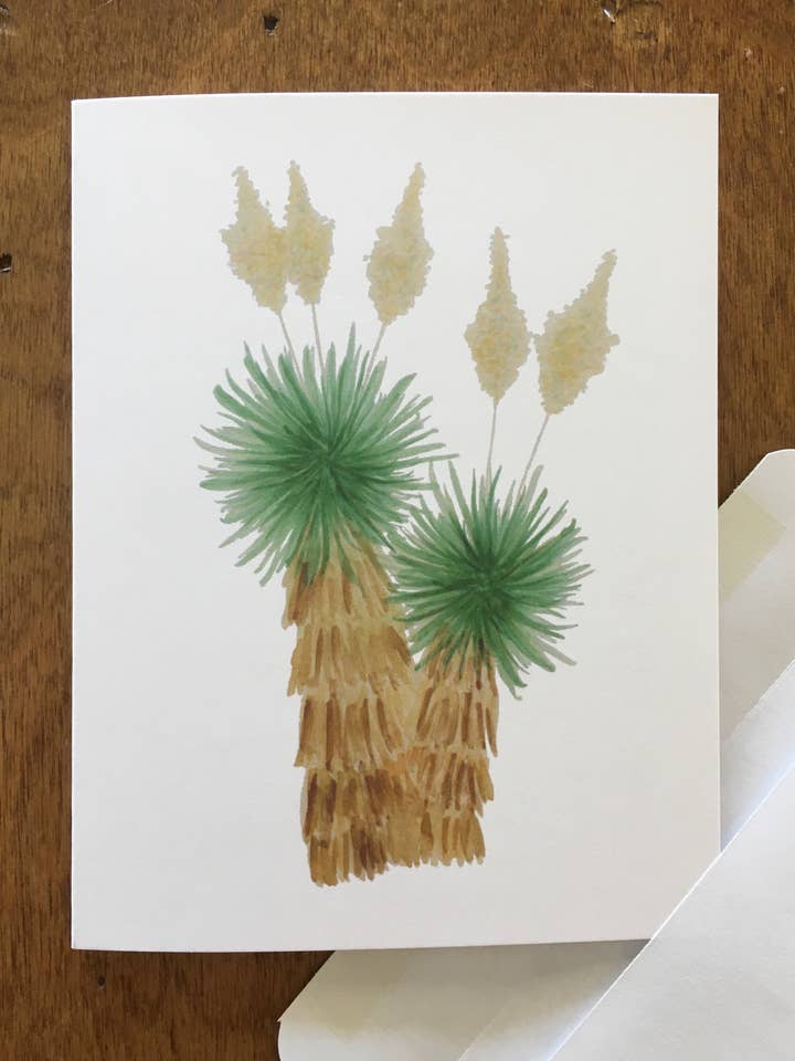 Carte de voeux Soaptree Yucca pour la vente par Brushes and Boots