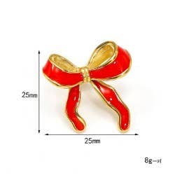 JOSSLYN by wall to wall - Wholesale Stud/Post Earrings - GOLD SILVER COLORFUL ENAMEL BOW EARRINGS | 40E346-EAR7
