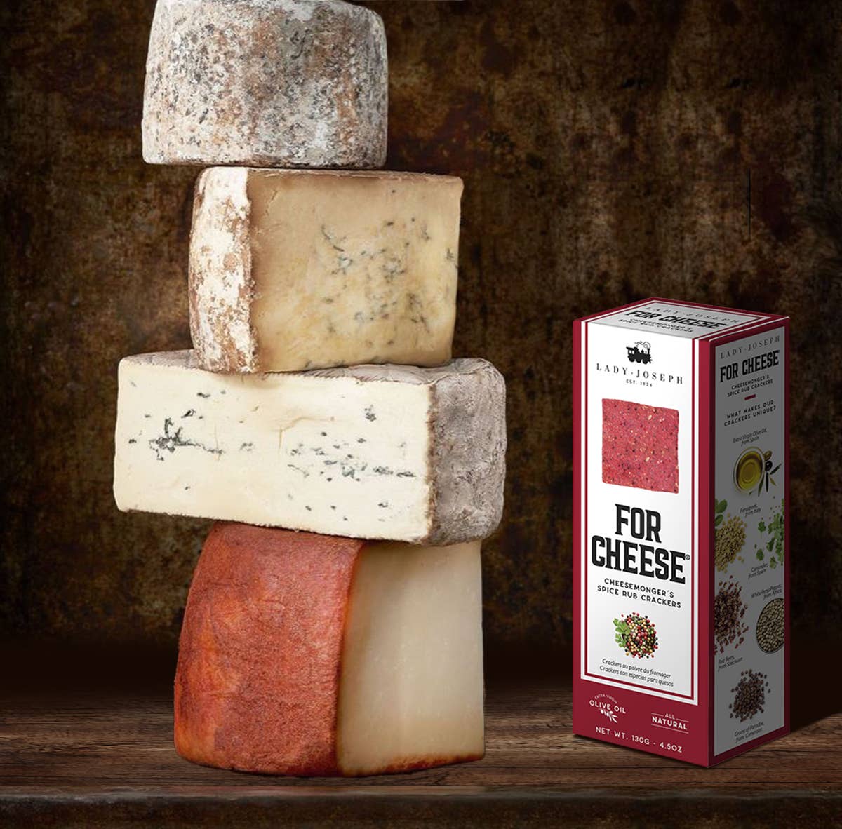 Lady Joseph - Wholesale Crackers - Spiced crackers for cheese. 130g 4.5oz5