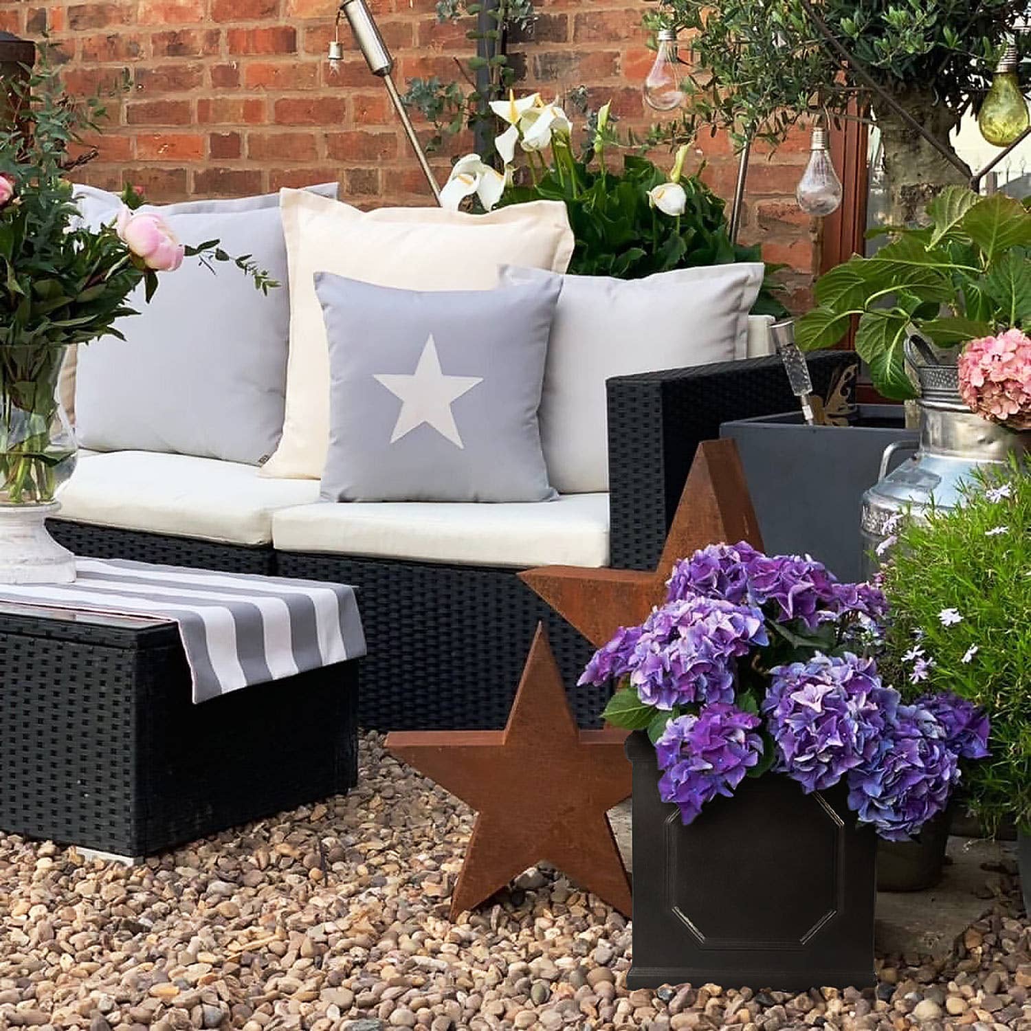 Idealist Lite Fibrestone Planters – wholesale Planter box – IDEALIST Faux Lead Chelsea Box Square Light Stone Planter16