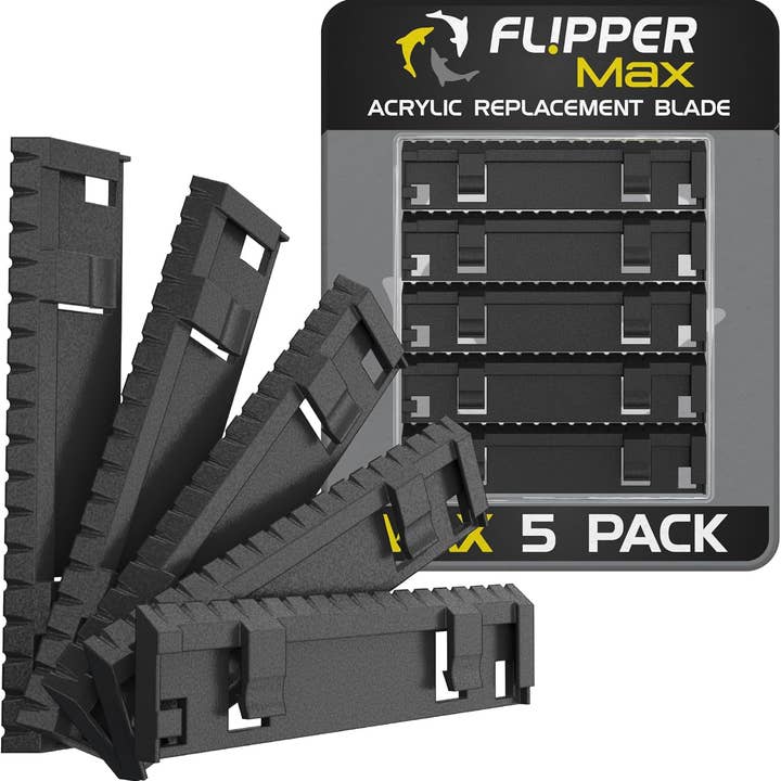 Flipper MAX ABS Replacement Blades Straight Edge 5-Pack - Acrylic Tanks for wholesale by Flipper Aquarium Products