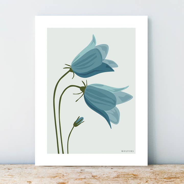 Kunstkort Klokkeblomster for engroshandel hos Holviks