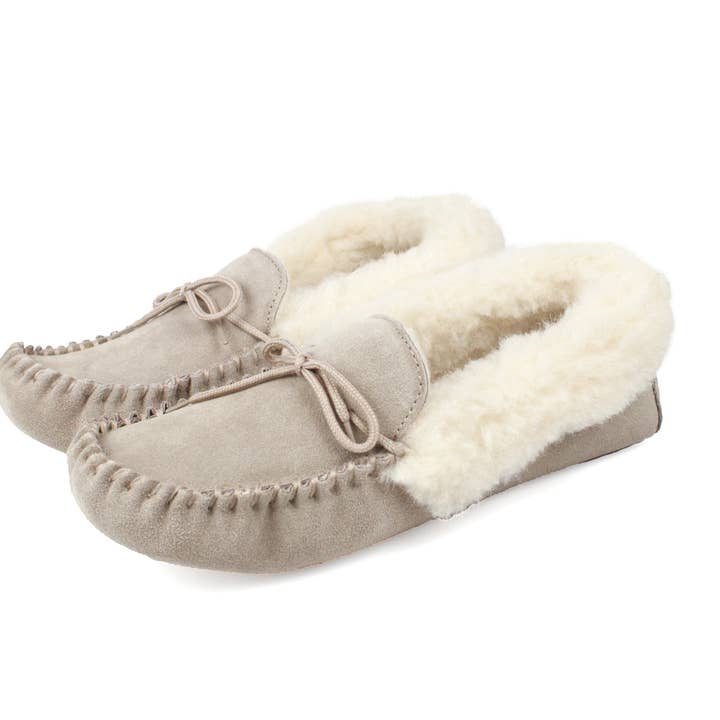 Willa Womens Wool Lined Moccasin Soft Sole for wholesale by Eastern Counties Leather
