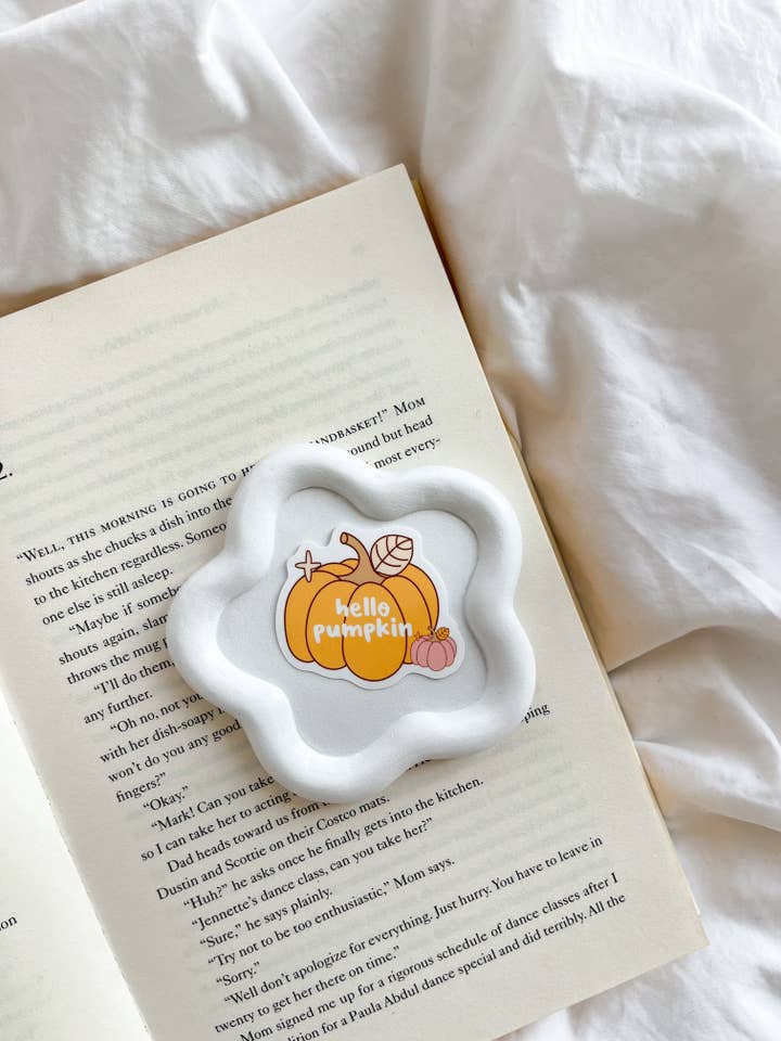 Hello Pumpkin Sticker | Autumn Sticker for wholesale by Fleurs on Sunday