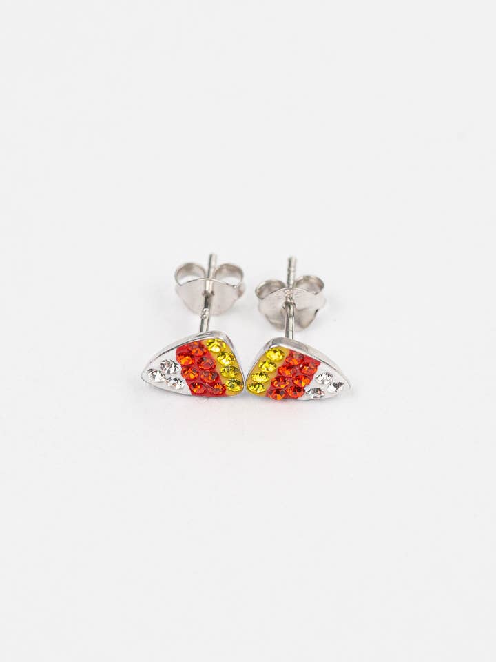 Candy Corn Crystal Silver Stud Earrings for wholesale by Annie and Sisters