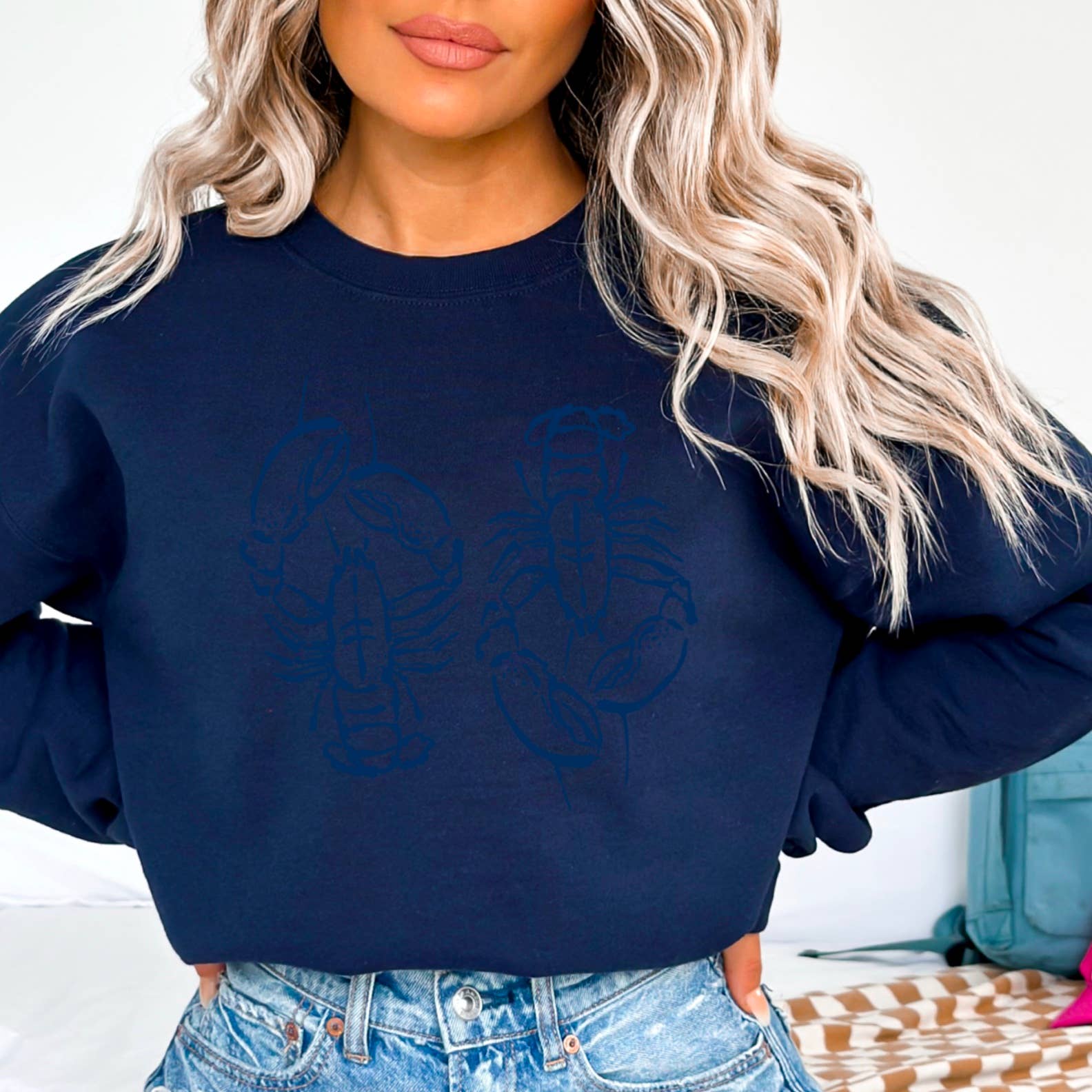 Shoppe SHC - Wholesale Graphic Sweatshirt - Women's - Coastal  Aesthetic | Summer 2025 Lobsters Sweatshirt   9