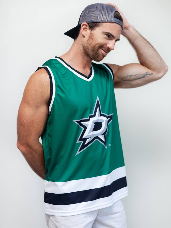 Victory Green Dallas Stars Hockey Tank for wholesale on Faire3