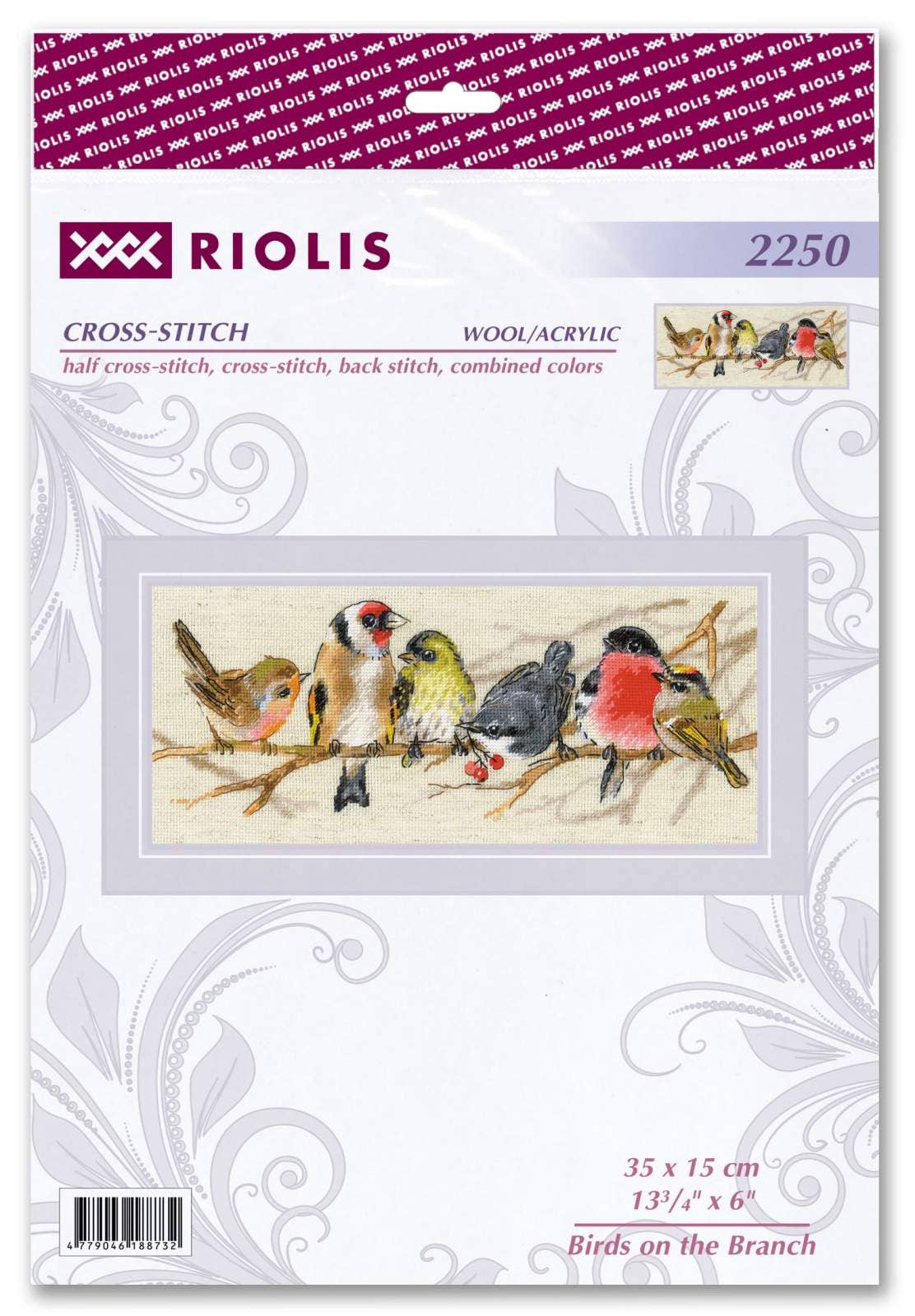 RIOLIS - Vente Accessoire de broderie/point de croix - Kit de point de croix RIOLIS 2250 Oiseaux sur la branche2
