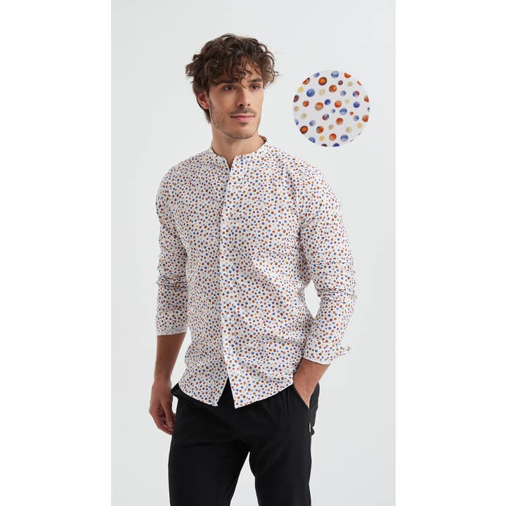 Camisa con estampados digitales de la colección "PREMIUM" para venta al por mayor de Yves Enzo