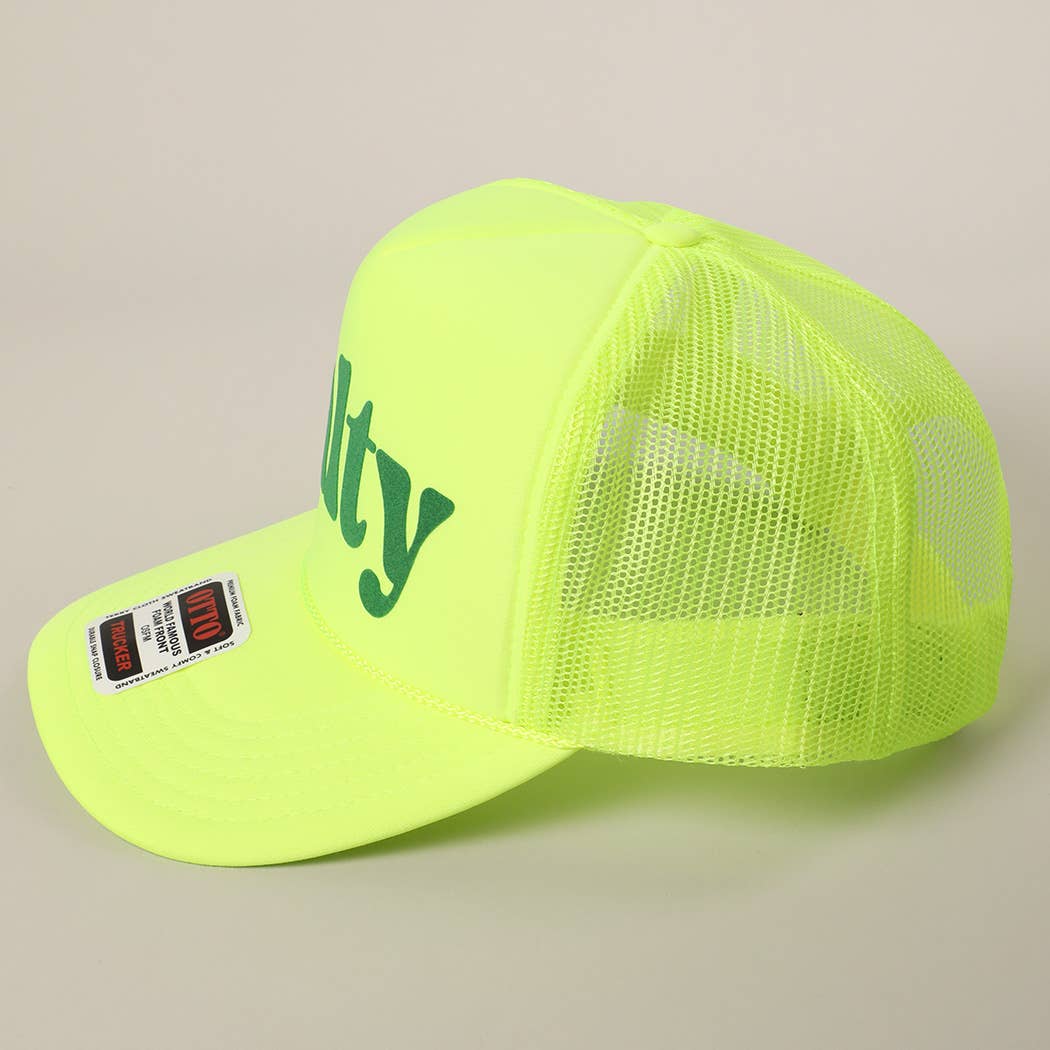 Fashion City – wholesale Trucker hat – Unisex – Salty Text Printed Mesh Back Foam Trucker Hat19