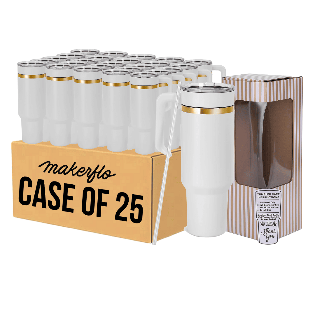 MakerFlo - Wholesale Insulated mug/tumbler - 40oz Gold-Plated Tumbler0