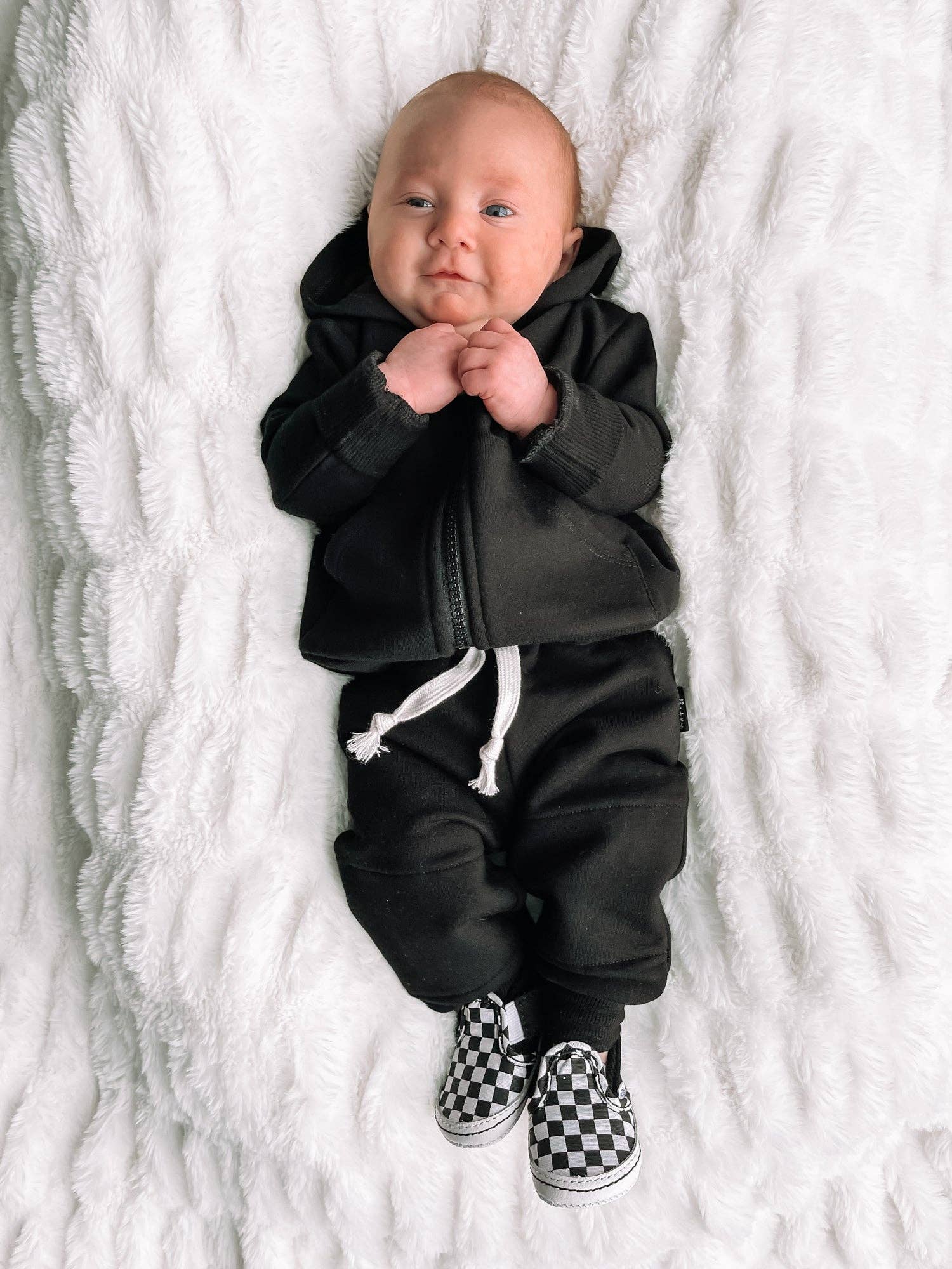 millie + roo LLC - Wholesale Lounge Sweatpants/Joggers - Kids - JOGGERS- Black Bamboo French Terry6