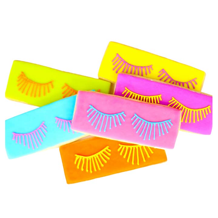 Sweet Sanctions LLC - Wholesale Cookie - Neon Eyelash Cookies