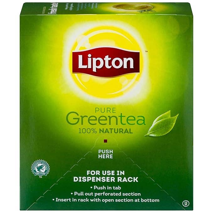 Lipton & TAZO - Wholesale Tea Bags - Lipton Green Tea, 100 Percent Natural, 100 Count