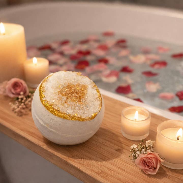 SNB Luxury Bath Products - Wholesale Bath Bomb/Fizz - Pick Your Color & Scent | Assorted Geode Bath Bombs | 4oz 15