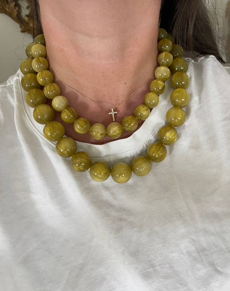 KMs GEMs – Großhandel Perlenkette – Chunky Perlenkette - Dirty Martini 20 mm1