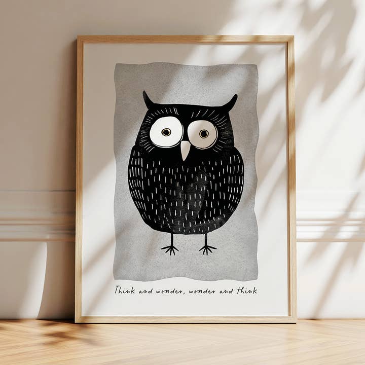 Owl, Dr Seus Nursery Art, Kids Room for wholesale by Seven Icons Store