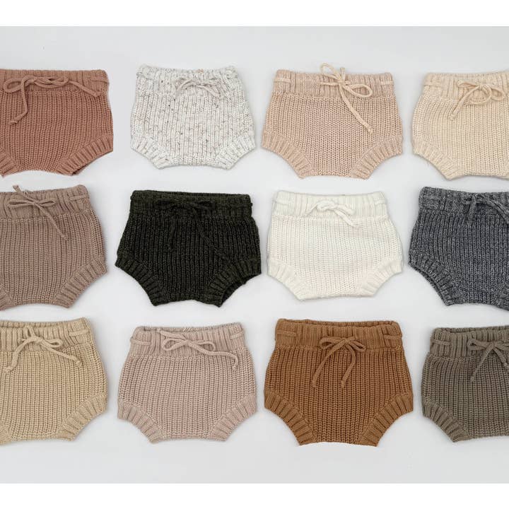 OLIVE & CRADLE - Wholesale Underwear/Diaper Cover - Baby - Chunky Knit Ribbed Bloomer