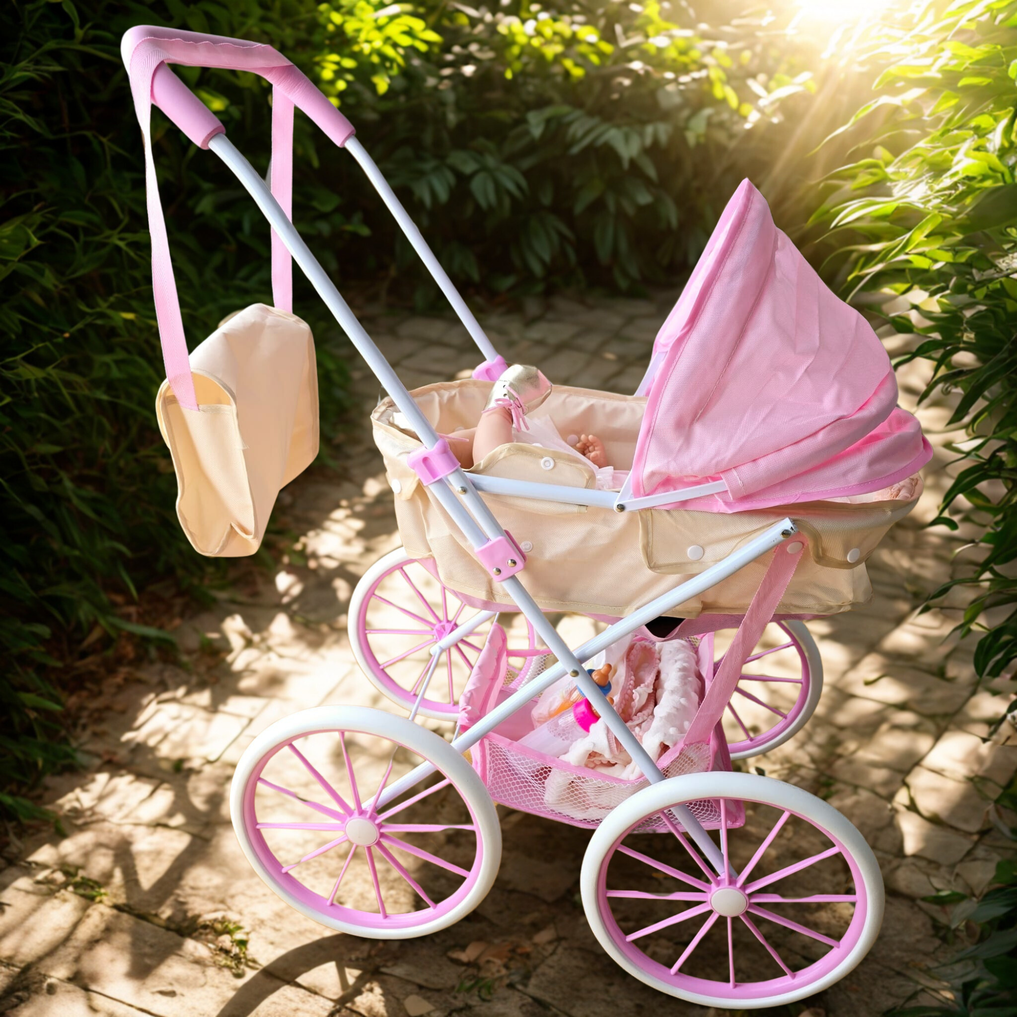 Maria & Jesus - Wholesale Doll Stroller - Kids - Reborn Baby Stroller - Suitable for dolls up to 48cm - Gift Bag10