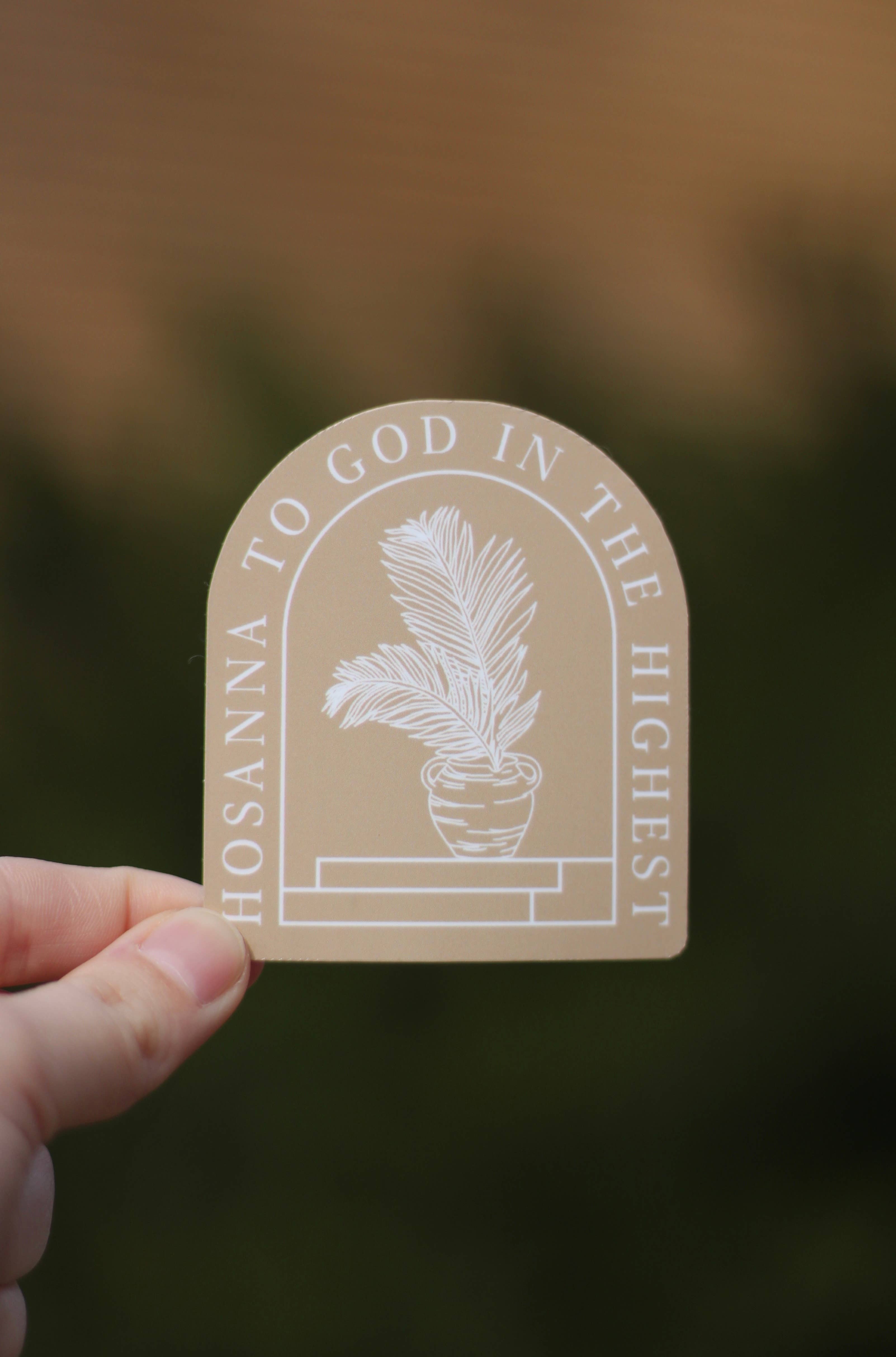 JasmineTreeDesign – Engroshandel Klistermærke – Hosanna to God-klistermærke, Palm Frond-klistermærke, triumfindgang1