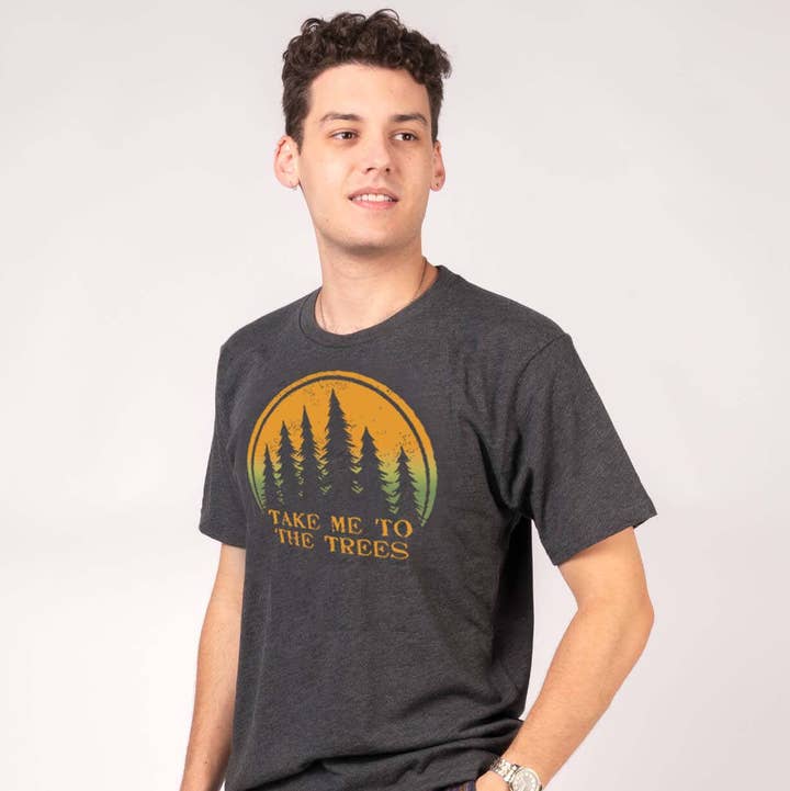 Soul Flower - Wholesale Screen Printed T-Shirt - Women's - Take Me To The Trees Heathered T-Shirt - Unisex Outdoor Tee5