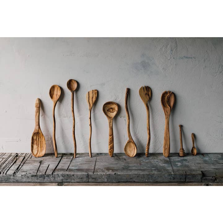 Danica Heirloom - Wholesale Kitchen Spoon - Olive Wood Wavy Spoon
