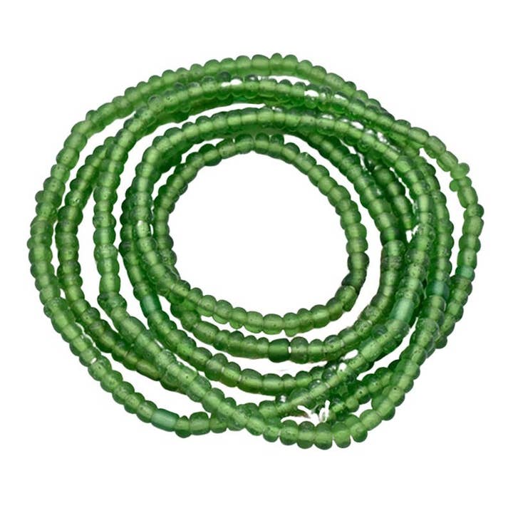 Clear Sea Green Waist Bead for Women | Waist Beads | Large Seed Beads | Afrocentric | Cloth & Cord for wholesale by Cloth & Cord, LLC