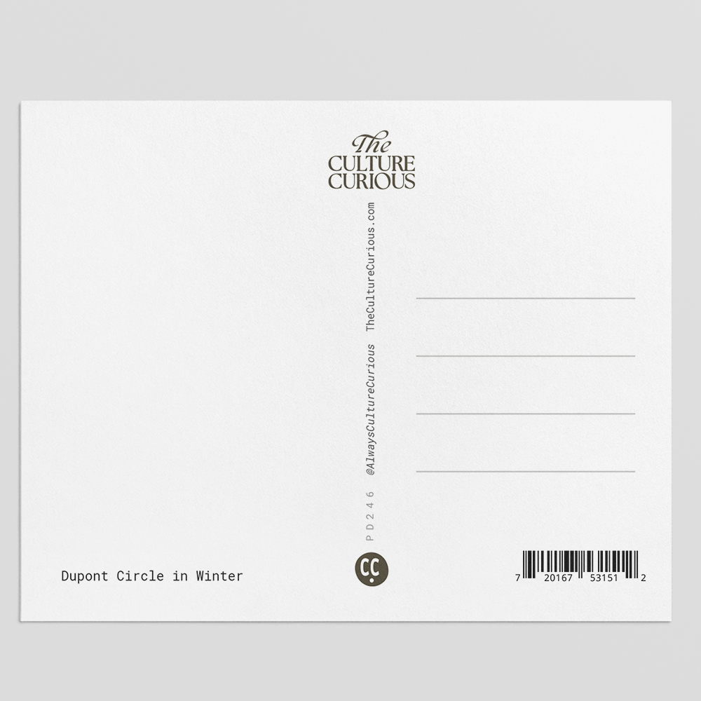 The Culture Curious - Wholesale Postcard - Dupont Circle in Winter postcard3
